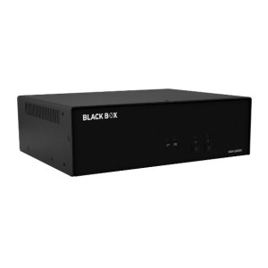 Black Box KVS4-2002VX Secure KVM Switch, 2-Port, Dual Monitor, DisplayPort, CAC